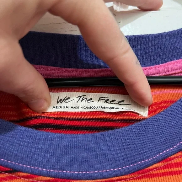 Medium Stripe Free People We The Free Long Sleeve Womens‎ Shirt - Picture 3 of 3